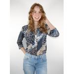 Product Color: Travel Blouse Animal blue